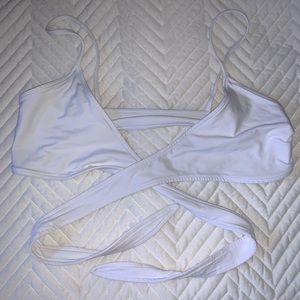 White LSpace bikini wrap top